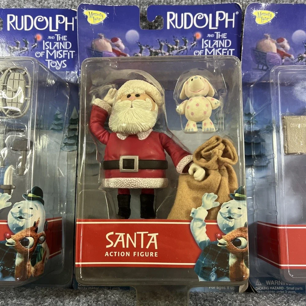 Vintage 2000 Playing Mantis Rudolph Island of Misfit Toys Figure Lot of 3 NIB